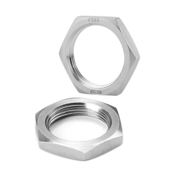 Natural Finish Stainless Steel Hex Jam Nut 5/8-18 Thin Nut for Standard Size in Imperial Measurement System