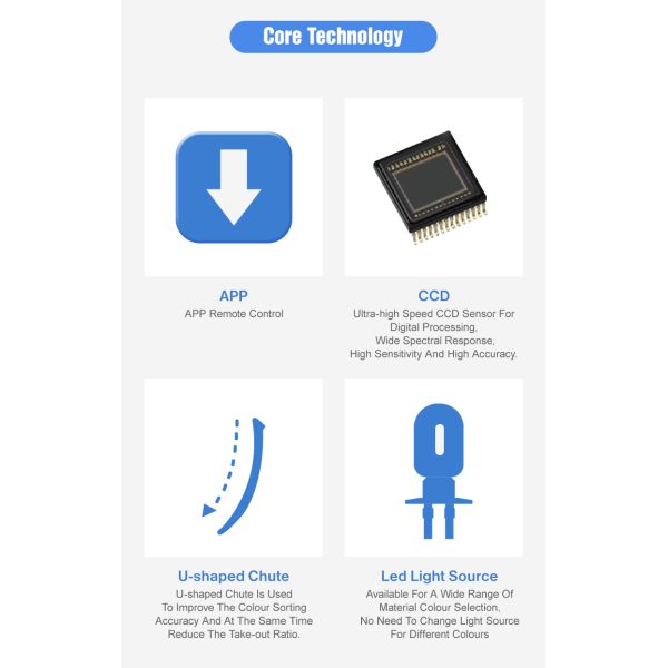 Automatic RGB Sorting Machines Almond Color Sorter For Nut