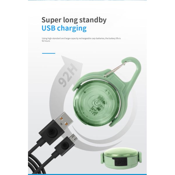 Customized Logo IPX8 Waterproof Adjustable Dog Light Up Tag for Night Walking Flashing Glowing Luminous USB Rechargeable