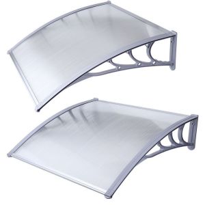 100x80 Waterproof Polycarbonate Window Awnings Brown Board Resisting Rain