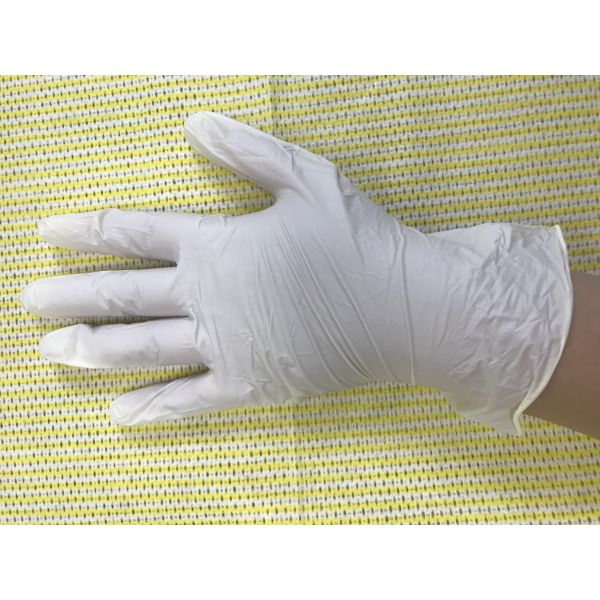 Disposable Powder Free Vinyl Gloves Stretch Creamy Color Vinyl Gloves