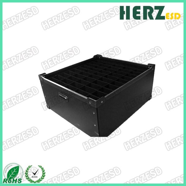 Conductive PP Hollow Sheet ESD Cardboard Sheets , Hollow Recyclable Corrugated Plastic Sheets