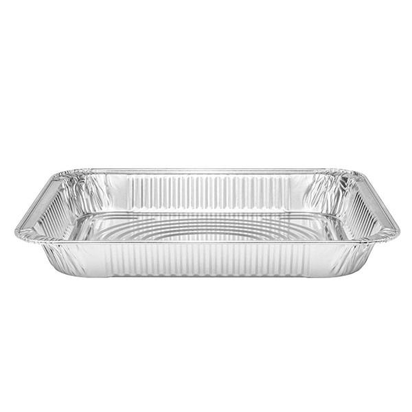 Rectangular Disposable Aluminum Foil Packing Box Pizza Pan Steam Table With Lid