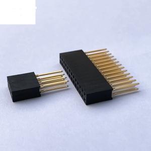 China 2.54mm Pitch Female Pin Connector PCB Gold Plating 2-40P on sale