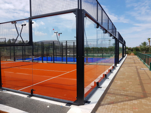 Padel court in use