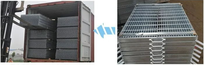 Walkway Grating Steel Stair Tread Galvanized Steel 