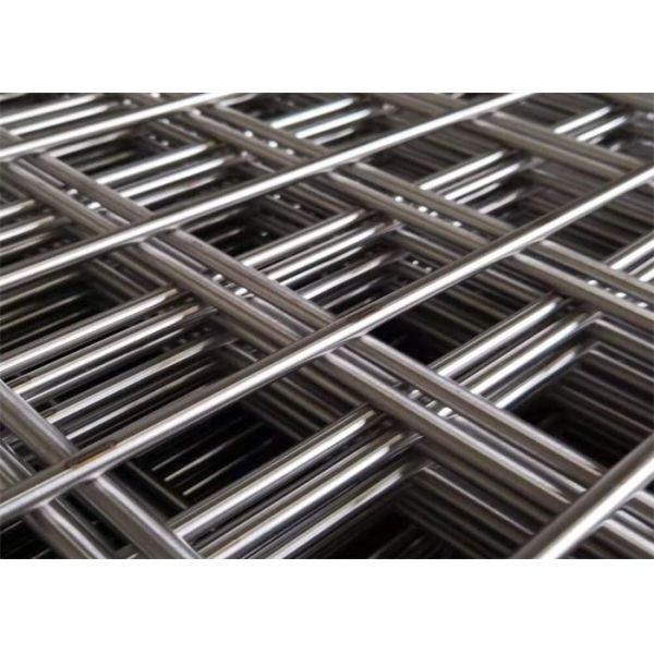 Square Hole Silver 4 Inch Galvanised Weld Mesh Fence Panels