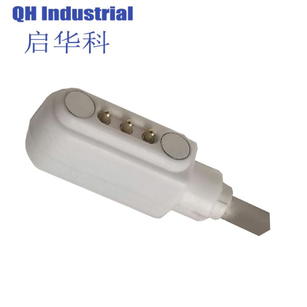 3Pin  Bulgaria Double Head 3A Magnetic 5Pin Pogo Pin Power Connector With Cable For Laptop 