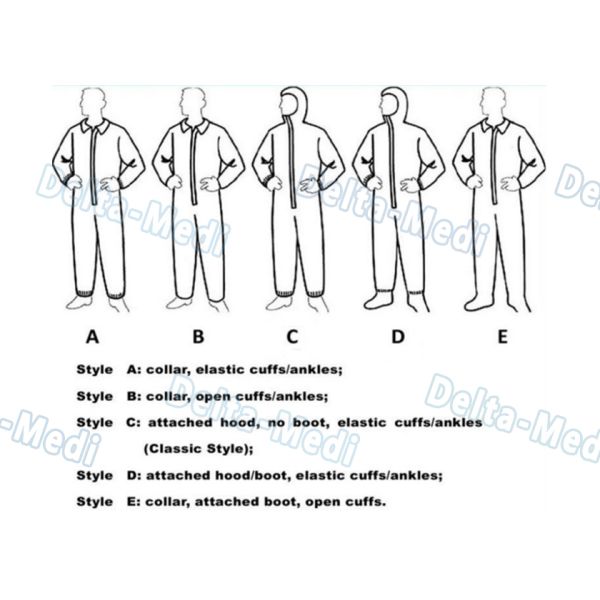 Blue Film Breathable Disposable Coveralls Working Uniform S - XXL For Industry