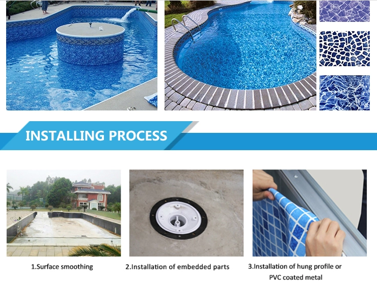 Rectangle Waterproof 1.2mm Pvc Swimming Pool Liner