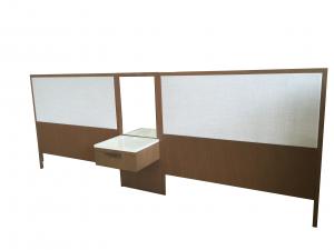 China Oak Wood Frame Hotel Style Headboards For Twin Beds With Night Stand on sale