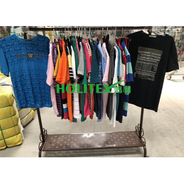 Professional Mens Used Clothing Mixed Size With Polyester / Cotton Material