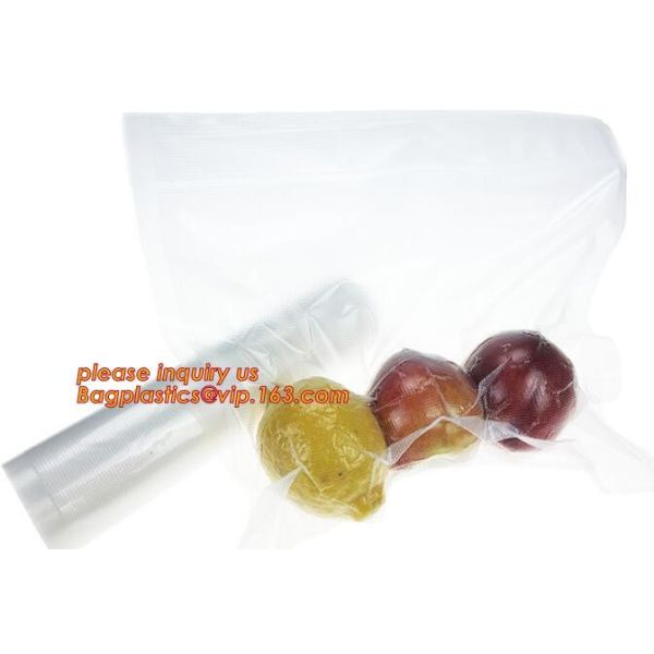 Embossing Resealable Vacuum Food Bags For Household Eco- friendly Texture Vacuum Food Storage Plastic Bag Rolls Moisture