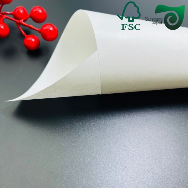 35gsm150gsm 250gsm Food Grade White One Side Glossy MG Kraft Paper For Food Packing FSC