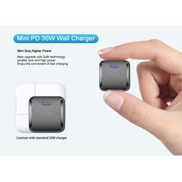 Multiple Protocols 30W GaN USB Travel Adapter Folded Plug