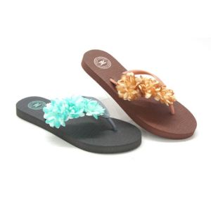 Buy cheap Latest Rubber Flower Women Flip Flop Lady Beach Slide Slipper from wholesalers