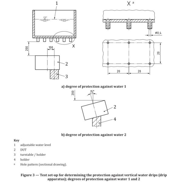 IEC60529 IPX1-7 Waterproof Test System For Road Vehicles