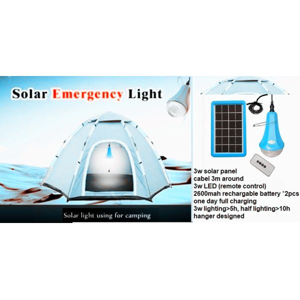 Solar Power Energy System 475lum Solar Rechargeable Lamp with 6 Holes Hub