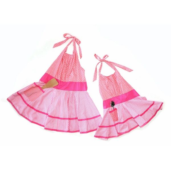 Quality Parent Child Pink Cute Polyester Kitchen Cooking Apron for sale