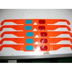 Cheap Paper Anaglyph 3D Glasses Red Blue With Circular Polarized Lenses wholesale