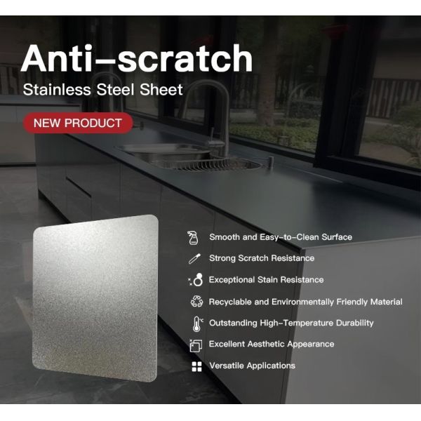 Kitchen Equipment 430 Stainless Steel Decorative Sheet Width 1500mm Scratch Resistance