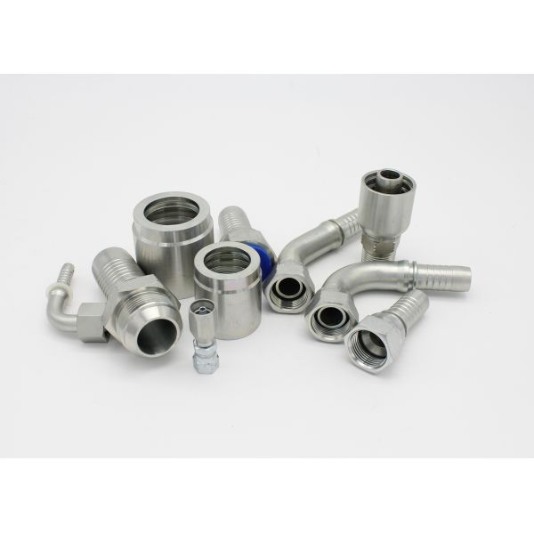 Silver / Golden Hydraulic Hose Fitting , Hydraulic Pipe Fittings Galvanized Zinc Appearance ( 03310 )
