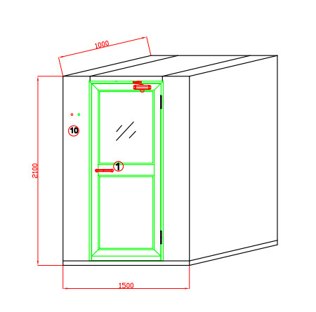 Personnel Clean Room Air Showers Dust Removal Cleaning Room Equipment
