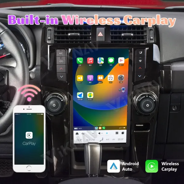 2 Din Android Multimedia Car GPS Toyota 4runner Radio Stereo 2009-2019 Carplay Receiver