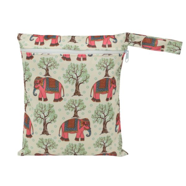 20x25cm Organic Cotton Reusable Sanitary Pads Diaper Menstrual Bag Portable Mommy Bag Zipper