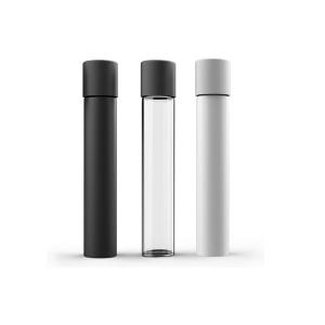 China 120mm Child Resistant Clear Glass Tube White Black Matte Glass Joint Tube Sprayed on sale