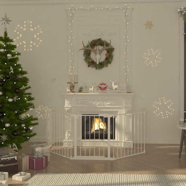 Prodigy Sturdy Removable Metal Baby Fence , Detachable Play Yards Foldable Baby Playpen