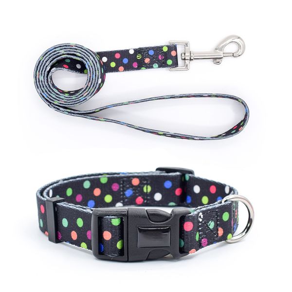 Eco Friendly Polyester Dog Leash Collar Set Sublimation Harness Collar And Lead Set