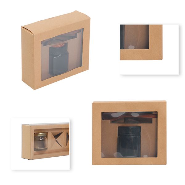 Cardboard Honey Window Packaging Box Rectangle Square