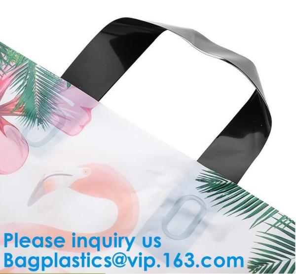Corn Starch Made Biodegradable&Compostable Flexi Soft Loop Handle Plastic Bag,Soft Loop Handle Plastic Shopping Bag with