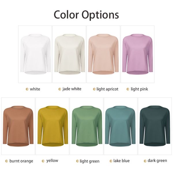 Breathable Women's Long Sleeve Shirts Running Workout Performance Tee