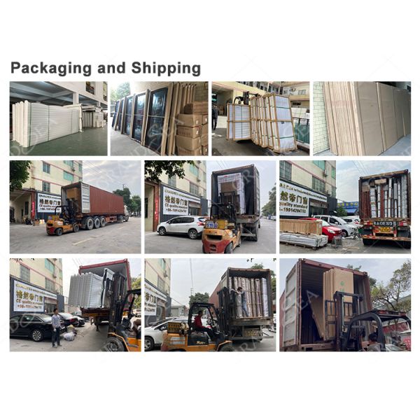 New Listed Modern Style Double Leaf Safety Emergency Exit Metal Door Fire Rated Strong Stainless Steel Door