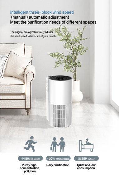 58dB Home Hepa Filter System 350m3/h 99.9% Odor Remover Air Purifier