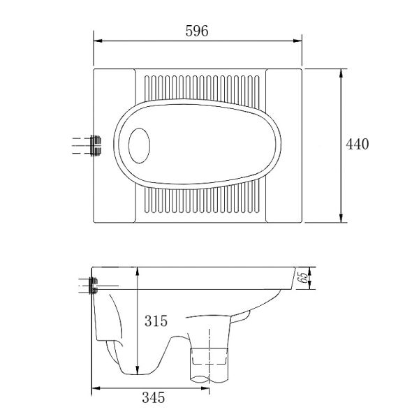 Glazed Ceramic Squatting Pan With S Tray Bathroom Squat Toilet
