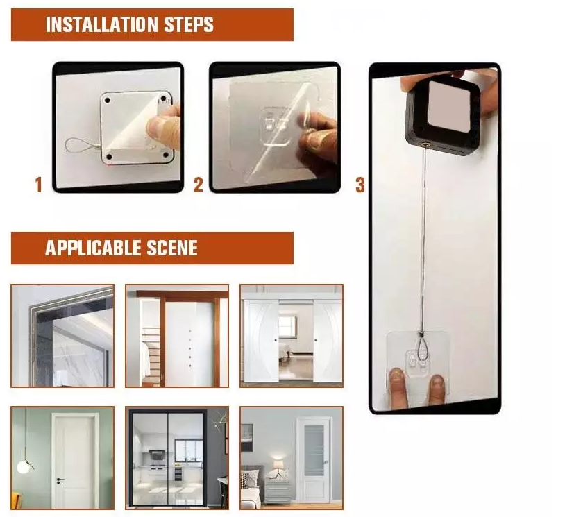 Automatic Sensor Door Closer Safe Operation Standard Closer with ABS Stainless Steel