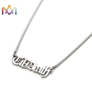 China OEM ODM Stainless Steel Engraved Necklace on sale