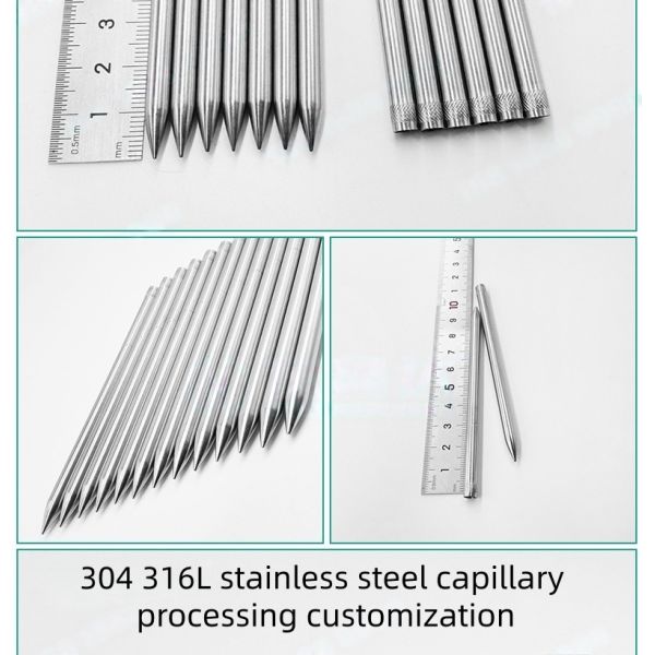 304 316L Stainless Steel Capillary Tube Stainless Steel Round Bar Milling Medical Needle Processing Customization