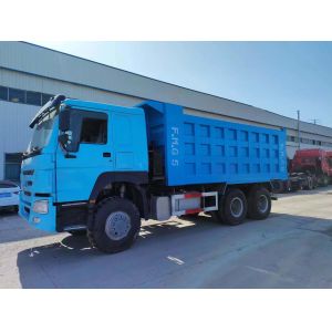 10tires 336HP Secondhand Peacock Blue Sinotruck HOWO 6*4 Dump Truck Euro 3/4/5