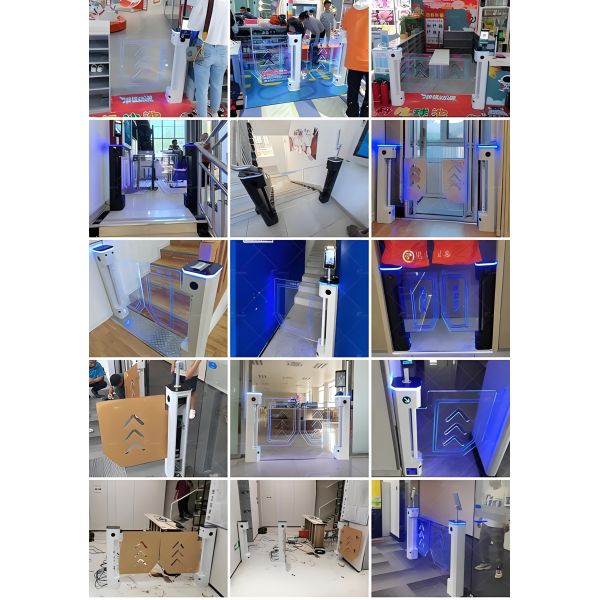 ZT-923C Supermarket Swing Barrier Turnstile in operation