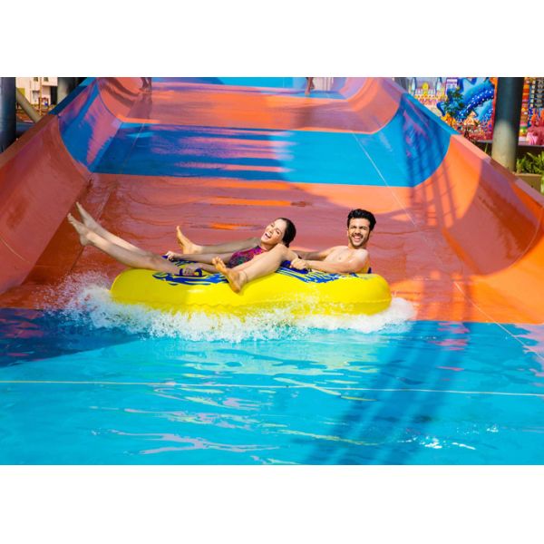 Holiday Resort Water Park Slide Fiberglass Material Thrilling Family Raft Ride