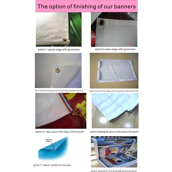 finish of banners 440 G Matte Vinyl Banners with Grommets