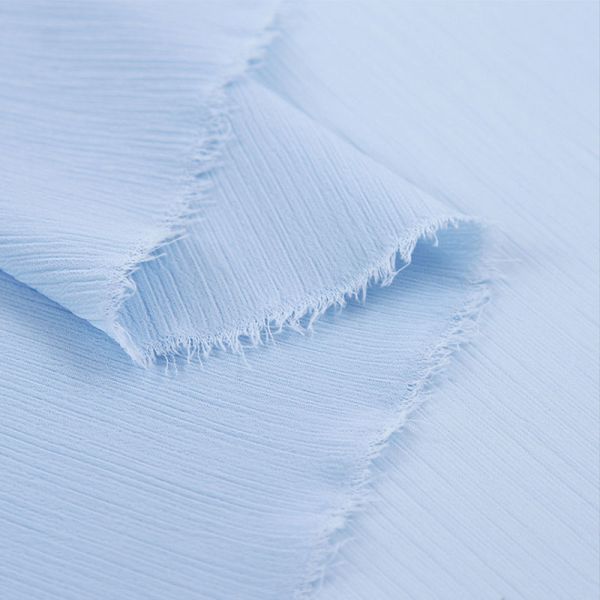 142GSM Crepe Yarn Dyed Woven Fabric 100% Polyester Apparel Fabric