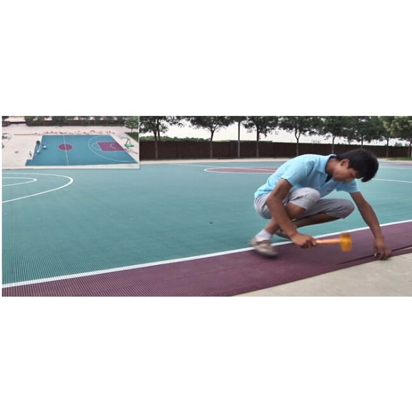 Red Rot Proof Interlocking Garage Carpet Tiles Load 2500N