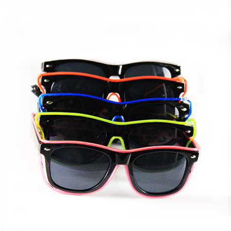 Multi-Color Half Frame EL Sunglasses Light Up Glow Sunglasses For Concerts, Party, Night Clubs