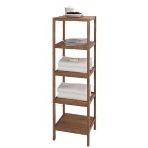 Cheap modern wood bathroom storage shelving wholesale