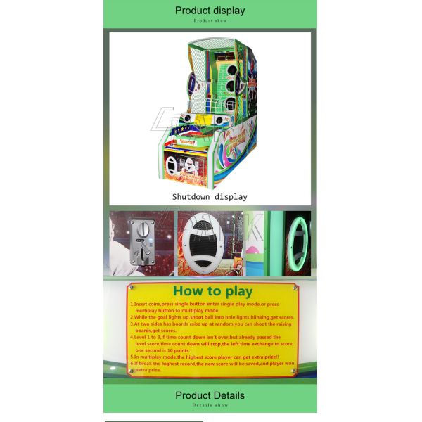 Amusement Outdoor Street Basketball Shooting Machine / Football Game Machine